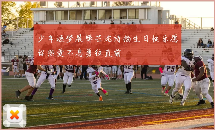 少年逐梦展锋芒沈诗扬生日快乐愿你热爱不息勇往直前